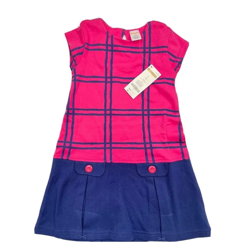 Gymboree Girls Drop Waist Dress Size 4 100% Cotton